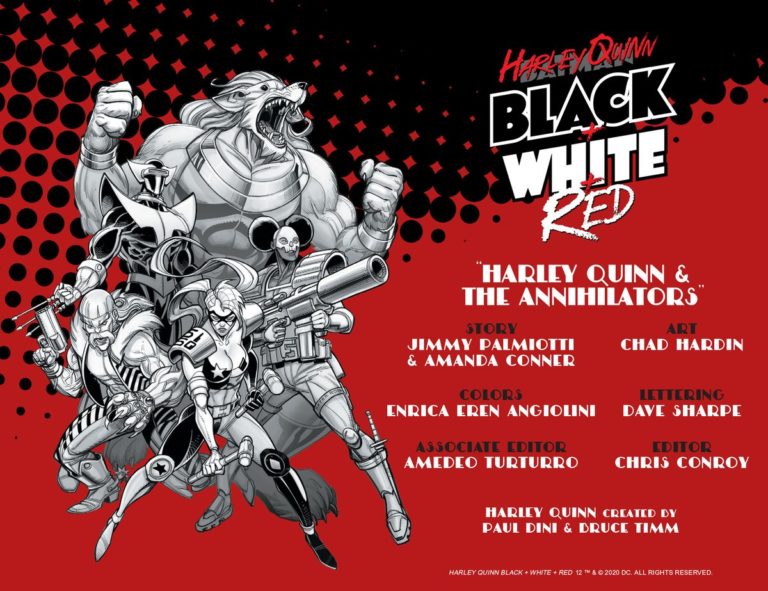 harley quinn black white red review